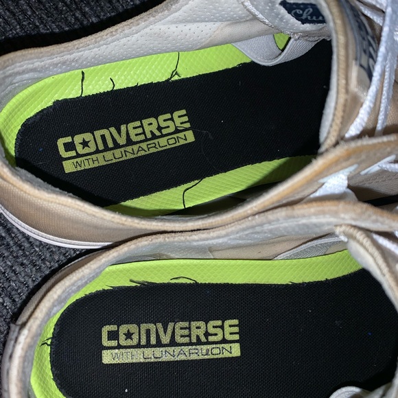 New, Converse Beige and White Sneakers - Picture 5 of 6